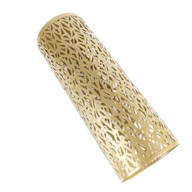 Imagem de Luqeeg Rack de Suporte de Guarda-chuva Redondo de Metal à Prova D'água Design Oco para Casa, Hotel, Escritório, Decoração, Cor de Metal (Tamanho grande 1,69 x 9,06 pol.)