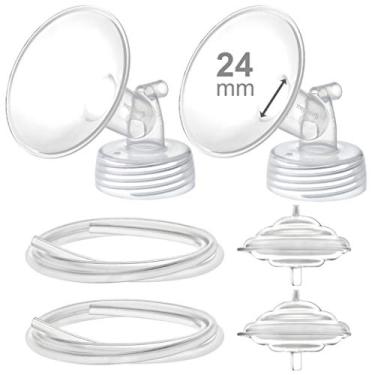Imagem de Peças de bomba Maymom para Spectra S2 Spectra S1 Spectra 9 Plus Breastbombing, não peças de bomba de especificação original, substitua acessórios Spectra S2 e flange Spectra. Inc Flange Protetor de Fluxo Tubular, 24mm
