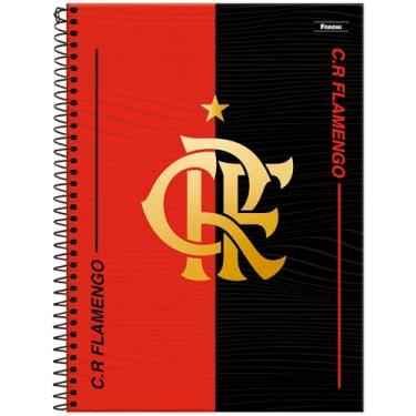Imagem de Caderno Universitário 10 Matérias Espiral Capa Dura 160 Folhas Flamengo Capa C Foroni