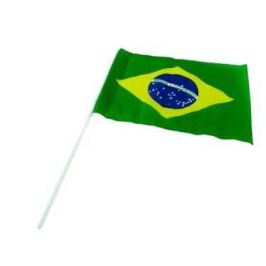 Imagem de Bandeira do Brasil com Haste Acoplável 30cm x 45cm