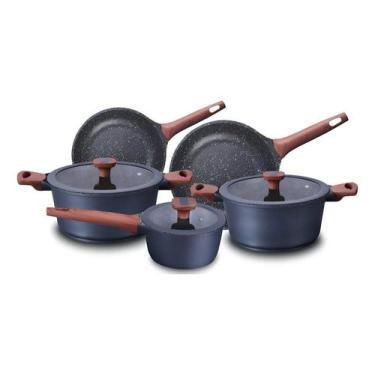 Imagem de Conjunto de Panela MTA Titanium 5 peças Alum Injetado Cinza