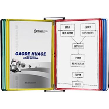 Imagem de uhyOHF Visor de parede, livro de exibição, organizador de bolso de 10 páginas, suporte de documentos flie, sistema de exibição de referência montado na parede, pode conter tamanho A4/envelope