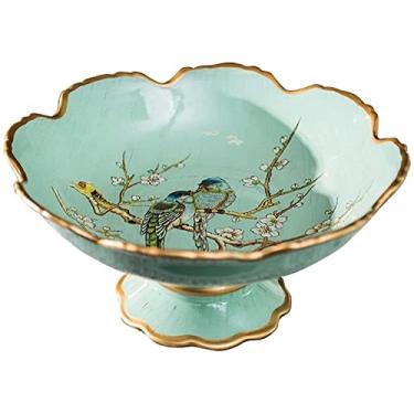 Imagem de Cesta de frutas, fruteira, fruteira, moderna, cerâmica, para doces, mesa de jantar de frutas, organizador de balcão de cozinha, escritório, casa, organizador de frutas, prato de frutas, suporte para