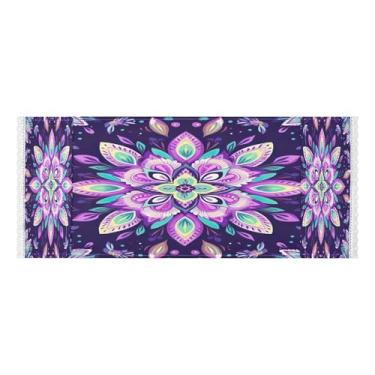 Imagem de Wassud Capas de lavadora e secadora com padrão mandala, protetor de lavadora com sacos de armazenamento, capa de geladeira à prova de poeira com bolsos para lavanderia doméstica, cozinha, 120 x 55 cm