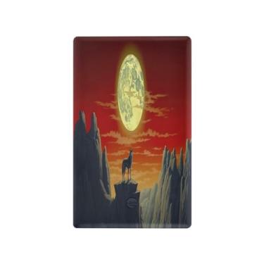 Imagem de Wassud Placa de cobertura de interruptor de luz, interruptor único, capas de tomada placa de parede lobo solitário (3) decoração decorativa de casa sala de estar quarto