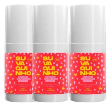 Imagem de Rosa Selvagem Desodorante Clareador Suvaquinho Rollon kit 3