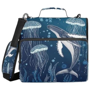 Imagem de STAYTOP Fichário com 3 anéis com zíper e alça de ombro, anéis D de 3,8 cm, material escolar e de escritório