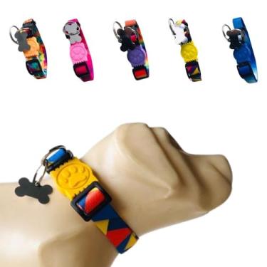Imagem de Coleira para Cachorros com Pingente para Identificação PP, Tamanho Ajustável, Confortável e Resistente