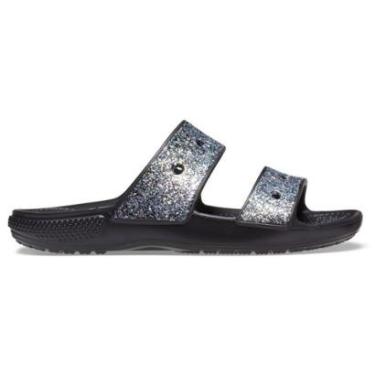 Imagem de Sandália crocs classic glitter sandal k black/multi-Unissex