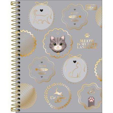 Imagem de Caderno Espiral Capa Dura Colegial 1 Matéria Purrfect Cats 60 Folhas -