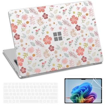 Imagem de AKIT Compatível com Microsoft Surface Laptop 7 de 15 polegadas, capa sensível ao toque modelo 2037, capa dura durável e resistente a arranhões com estampa fofa + capa de teclado + protetor de tela