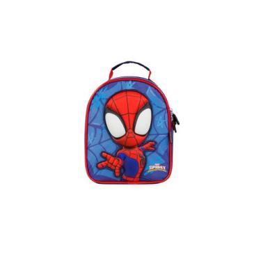 Imagem de Lancheira Térmica Infantil Masculina Spidey Baby 3D Azul Escuro - Baga