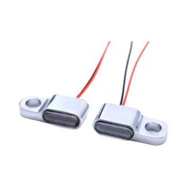 Imagem de Sinalizadores Mini LED Âmbar Para Motocicleta 12V Luzes Indicadoras De