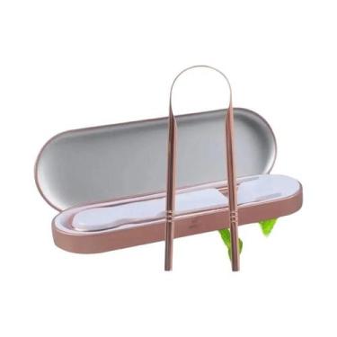 Imagem de Escova De Dentes Revestida Com Raspador De Língua Em Aço Inoxidável Em