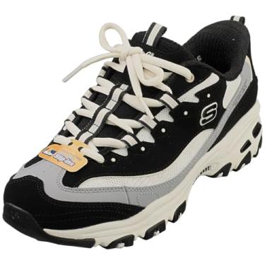 Imagem de Skechers D'Lites-Smooth Nostalgia, Tênis feminino sem cadarço, Preto/natural, 41