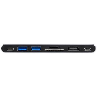 Imagem de Hub Usb Tipo C 7em2 - 2usb3.0 + Sd-tf + Thunderbolt3 Hc-72
