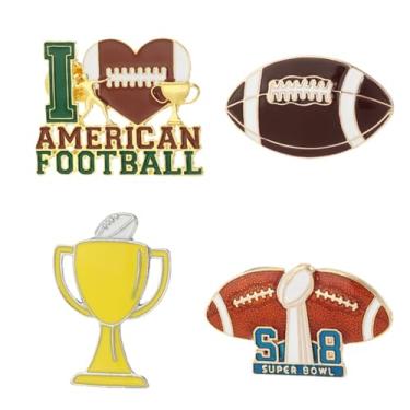 Imagem de RLHRNDE Conjunto de 4 peças de broche de lapela esmaltado para mulheres, homens, coleção delicada, tema de jogo de coroa, emblemas para chapéu, roupas, camisa, mochila, time esportivo, prêmio