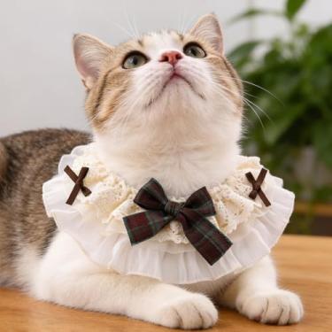 Imagem de Colar para animais de estimação para gatos e cães com gravata borboleta fofa, coleiras verdes, cachecol ajustável, coleira borboleta para gatos, acessórios para animais de estimação, presentes para