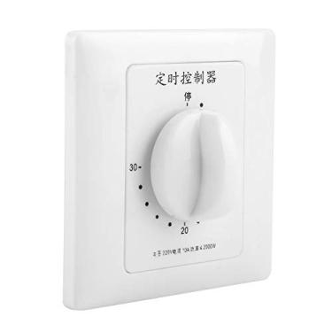 Imagem de GLOGLOW Interruptor Mecânico da Contagem Regressiva do Temporizador, Programável 15-120 Minutos, 2000w, para Eletrodomésticos, Temporizador Branco da Bomba de água 220v, Nan (Interruptor do