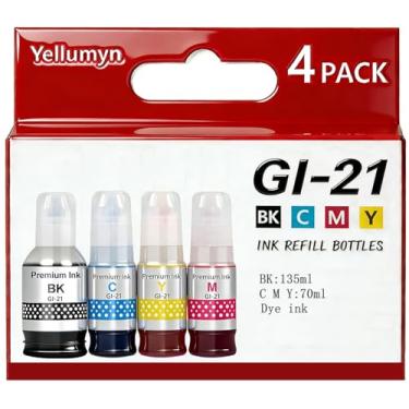 Imagem de Garrafas de tinta GI21 compatíveis com Canon 21 GI-21 GI21 G3270 G3260 Conjunto de frascos de refil de tinta compatível com Canon MegaTank G3270 G3260 G3290 G3272 G4280 G4270 G2270 G2260 G12260 20 G1
