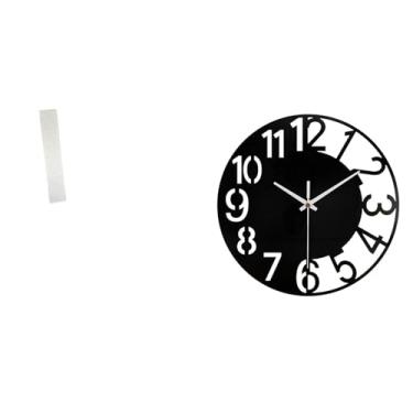 Imagem de Whtkoph Luminária de Chão de Papel para Sala de Estar E Relógio de Parede Decorativo em Acrílico, Silencioso, Fácil, Simples, Redondo E Grande, Ideal P