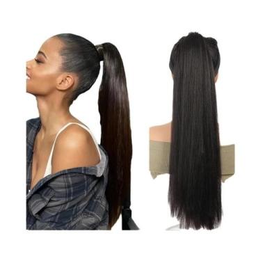 Imagem de Peruca De Rabo De Cavalo Sintética Longa E Lisa De 18 a 32 Polegadas C