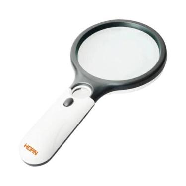 Imagem de Lupa branca portátil 45X com 3 luzes LED para leitura lupa joias - NON
