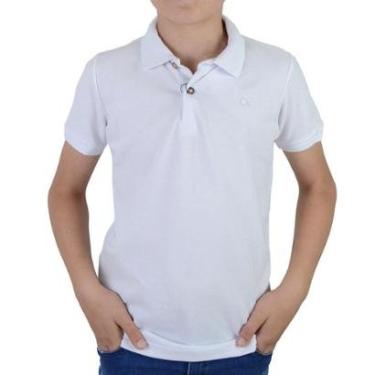 Imagem de Camisa Polo Infantil Masculina Ogochi Piquet Branca - 007516-Masculino