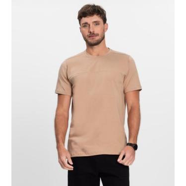 Imagem de Camiseta Básica Masculina Diametro Marrom, G, Marrom