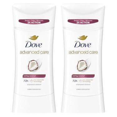 Imagem de Dove Advanced Care Antiperspirante Caring Coco, 2 unidades de desodorante em bastão para mulheres, para proteção de 48 horas e axilas macias e confortáveis, 75 g