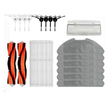 Imagem de Kit de acessórios compatível com Xiaomi Mi Robot Vacuum-Mop 2 Pro/Lite MJST1SHW MJSTL - Filtro, pano de esfregão, escova principal e peças de reposição de escova lateral(25PCS)