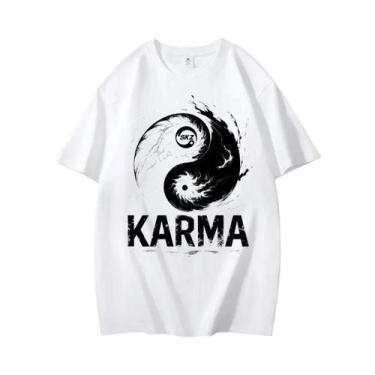 Imagem de Camiseta KPOP KARMA Hip Hop Changbin Hyunjin Felix Moda Coreana Street