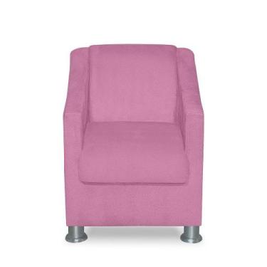 Imagem de Mini Poltrona Cadeira Infantil Tilla De Criança Suede Rose - Kibarato 