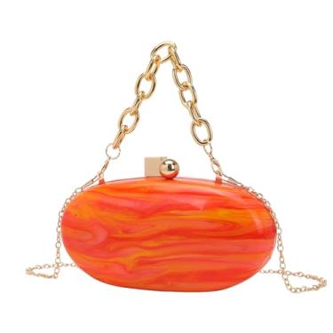 Imagem de KAPPDE Bolsas femininas de acrílico, bolsas mensageiro de ombro, bolsas de telefone, Laranja fantasia, One Size
