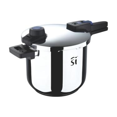 Imagem de Bergner - Panela de Pressão de 9 Litros em Aço Inox com Tampa de Fechamento Externo, Tamanho Ø24Cm, Cor Inox Brilhante, Linha Ebro, HUB.ME