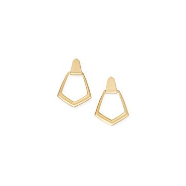 Imagem de Kendra Scott Brincos de argola femininos Paxton, joias modernas, One Size, Latão latão Metal não precioso