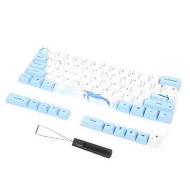 Imagem de Keycaps De Teclado, 73 Pces Teclado Mecânico Sublimação Keycaps Diy Personalizado Colorido Keycaps Duráveis ​​pbt Keycaps Com Extrator De Chave Para Decorar Seu Teclado(Baleia)