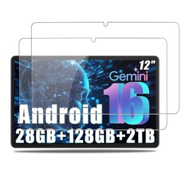 Imagem de NOUKAJU Protetor de tela para tablet Raemond K90 de 12 polegadas, vidro temperado HD, dureza 9h, arranhões, anti-impressão digital, protetor de filme de vidro temperado para tablet Raemond K90 [pacote