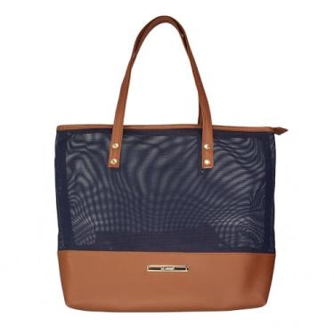 Imagem de Bolsa de Ombro Matera Marinho Espaçosa Para Praia