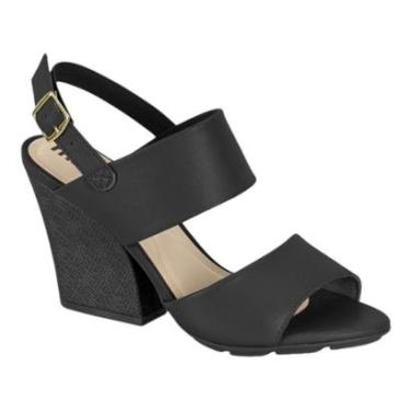 Imagem de Sandalia Moleca 5222.763 Salto Alto Grosso Confortavel Casual Feminino-Feminino