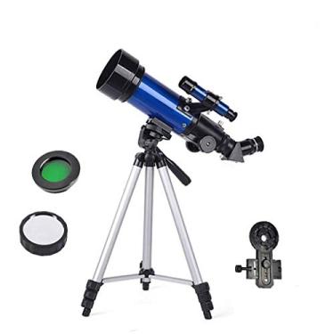 Imagem de pcagfaajmh Telescópios monoculares astronômicos Sky de 70 mm para viagens ao ar livre, espaço infantil, refrator astronômico, monoscópio, espaço para iniciantes, adultos, mira azul D (D)