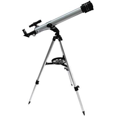 Imagem de pcagfaajmh Telescópio Astronômico de Tubo Único 525 Vezes 60700 Telescópio Refrator para Observação de Estrelas e Iniciantes em Astronomia com Tripé de Liga de Alumínio