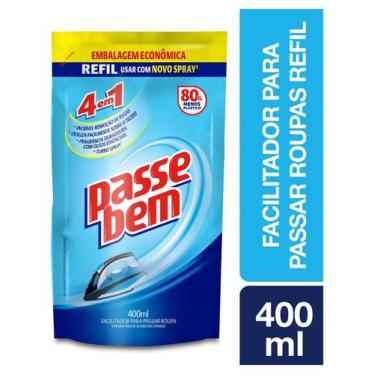 Imagem de Passe Bem Refil Sachê Facilitador De Passar Roupas 400ml - Passe Bem R
