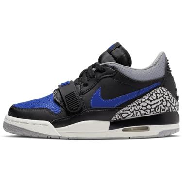 Imagem de Tênis infantil Air Jordan Legacy 312 Low (CD9054-146, branco/cinza lobo/marfim claro/azul marinho), Preto/Game Royal-branco-cimento cinza, 5.5 Big Kid