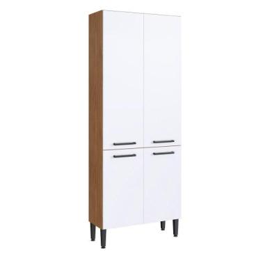 Imagem de Paneleiro Duplo Giovanna 4 Portas com 3 Prateleiras IRM, FREIJO/BRANCO