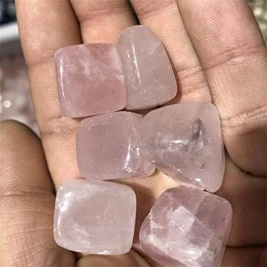 Imagem de Pedras preciosas para decoração cubo rosa natural quartzo pedra polida cristal pedra preciosa cristal cascalho cristal de quartzo natural cristal aura cristal