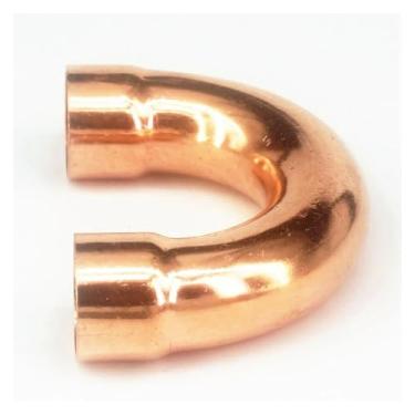 Imagem de 2,5 cm diâmetro interno 25,4 x 1 x 76 mm cotovelo 180 graus extremidade de cobre adaptador de tubo de soldagem ar condicionado refrigerador