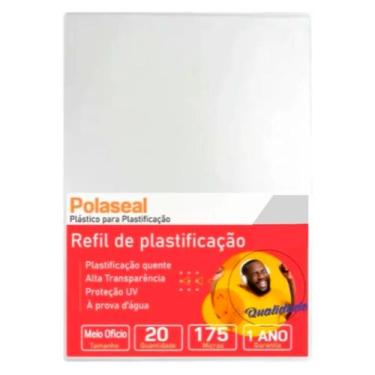 Imagem de Polaseal Para Plastificação Meio Ofício 170x226x0,07 20un - Cassmar 