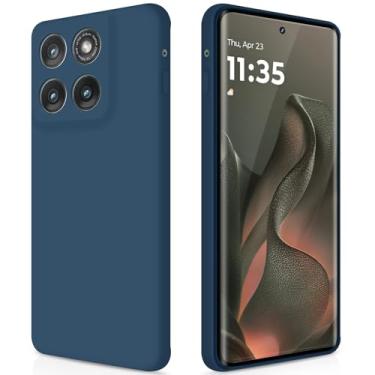 Imagem de GiiYoon Capa de silicone compatível com Motorola Moto G Edge 2025 5G, capa de telefone de toque macio sedoso de corpo inteiro com proteção para câmera, capa à prova de choque com forro de microfibra
