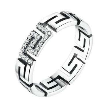 Imagem de Anel Feminino De Prata Esterlina 925 Com Caveira, Laço, Coroa, Coração